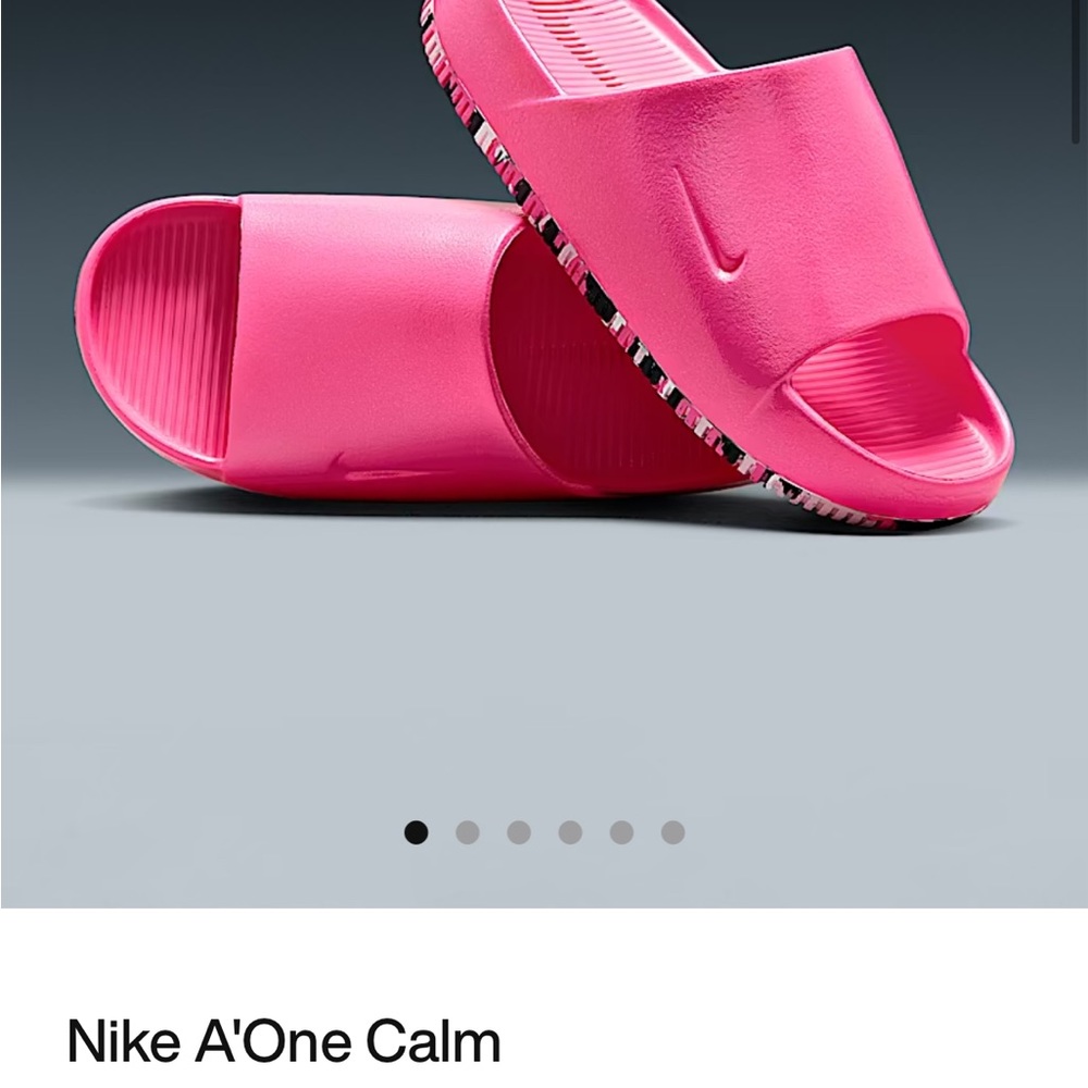 Nike A One Calm - Pink Sandals with Textured Footbed